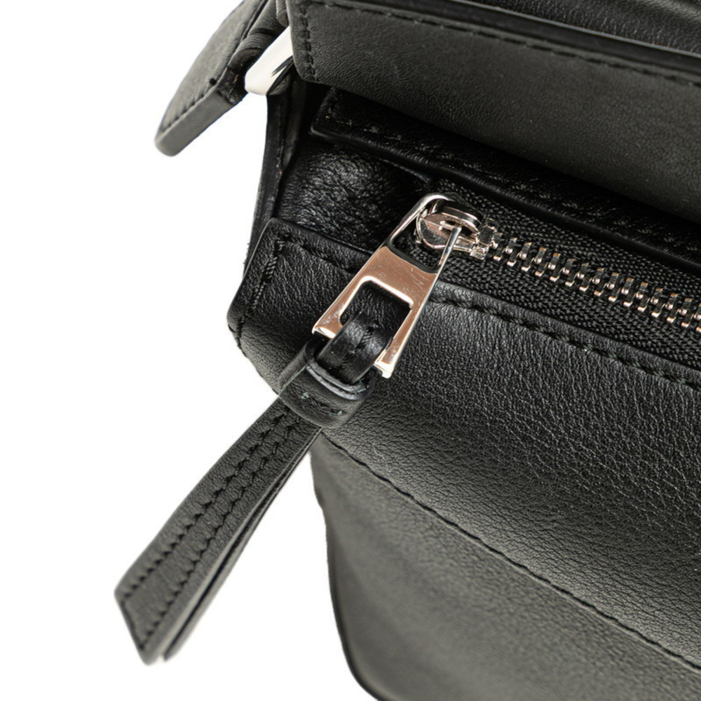 Loewe Edge Logo Bag Black Handbag Puzzle Mini Anagram Leather Shoulder - Picture 4 of 11